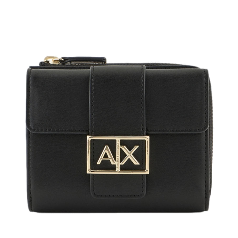 ARMANI EXCHANGE Kleine Damenbrieftasche in Schwarz