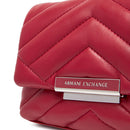 Kleine Damen-Umhängetasche mit Überschlag und Clip ARMANI EXCHANGE Modell Susy in Red Dahlia