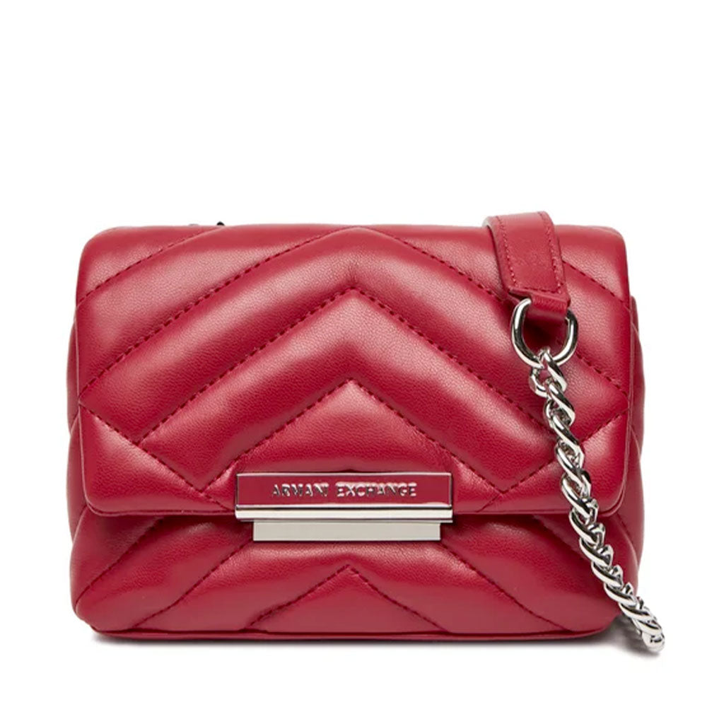 Borsa Donna Mini a Tracolla Chiusa con Patta e Clip ARMANI EXCHANGE Colore Red Dahlia Linea Susy