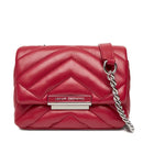 Kleine Damen-Umhängetasche mit Überschlag und Clip ARMANI EXCHANGE Modell Susy in Red Dahlia