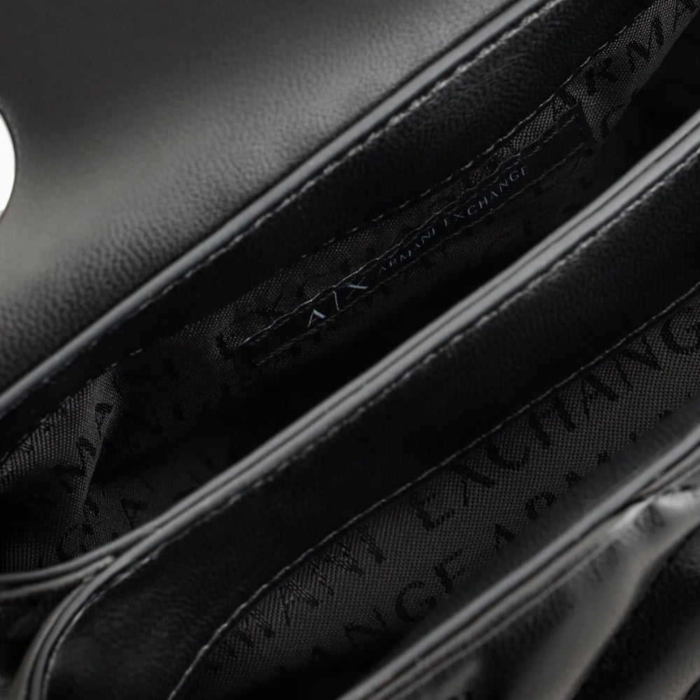 Borsa Donna Mini a Tracolla Chiusa con Patta e Clip ARMANI EXCHANGE Colore Nero Linea Susy