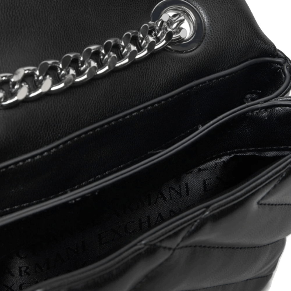 Borsa Donna a Tracolla Chiusa con Patta e Clip ARMANI EXCHANGE Colore Nero