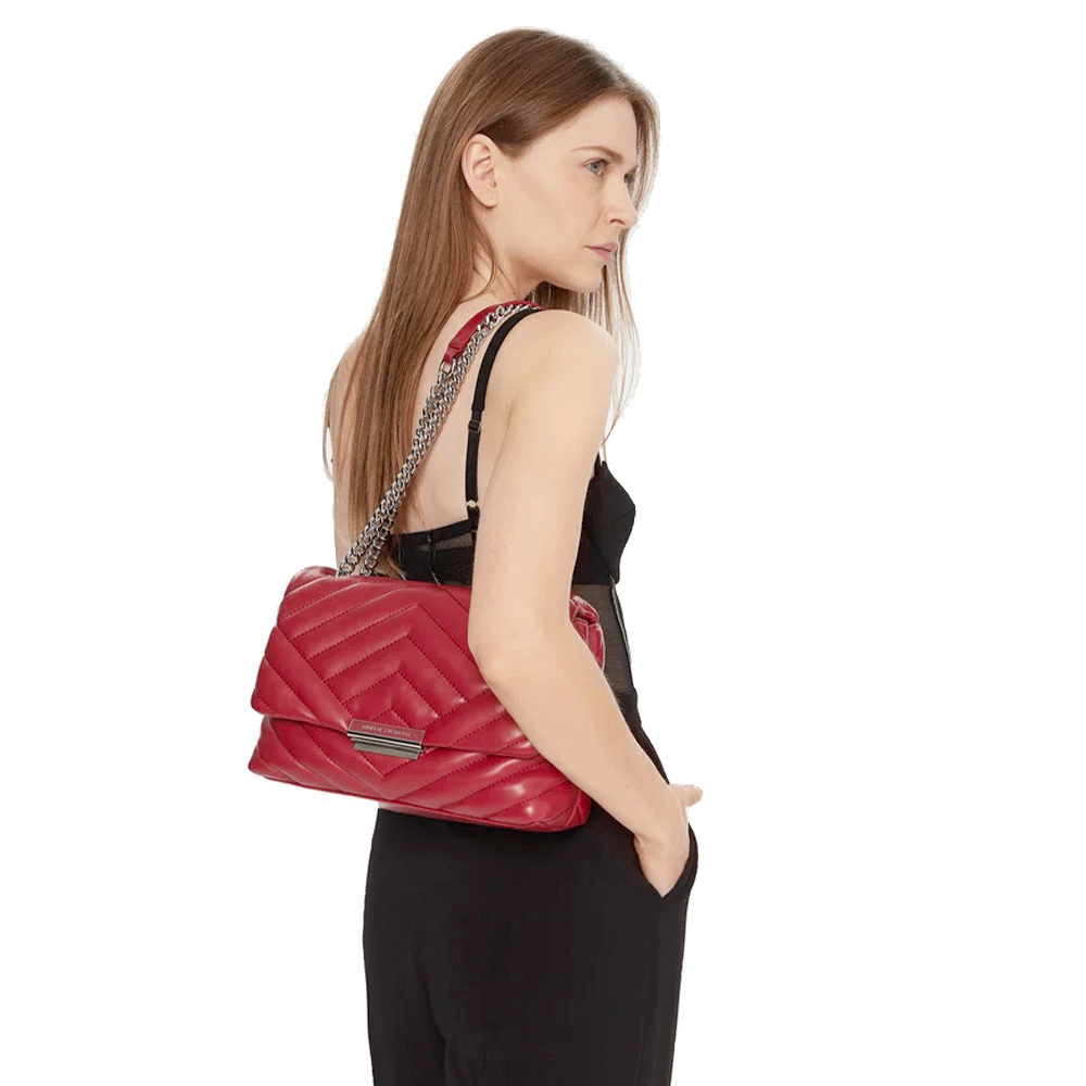 Borsa Donna Hobo a Spalla e Tracolla ARMANI EXCHANGE Colore Red Dahlia