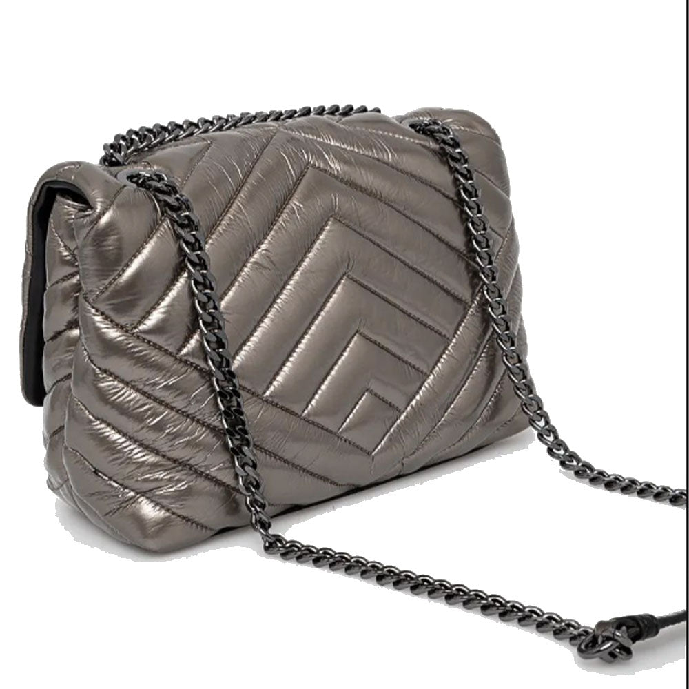 ARMANI EXCHANGE Damen Hobo Umhängetasche und Schultergurt Gun Metal Farbe