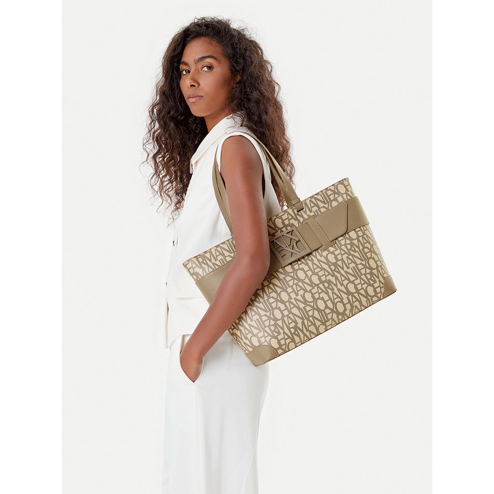 Borsa Donna Shopper a Spalla ARMANI EXCHANGE Colore Sand - Brown Bass