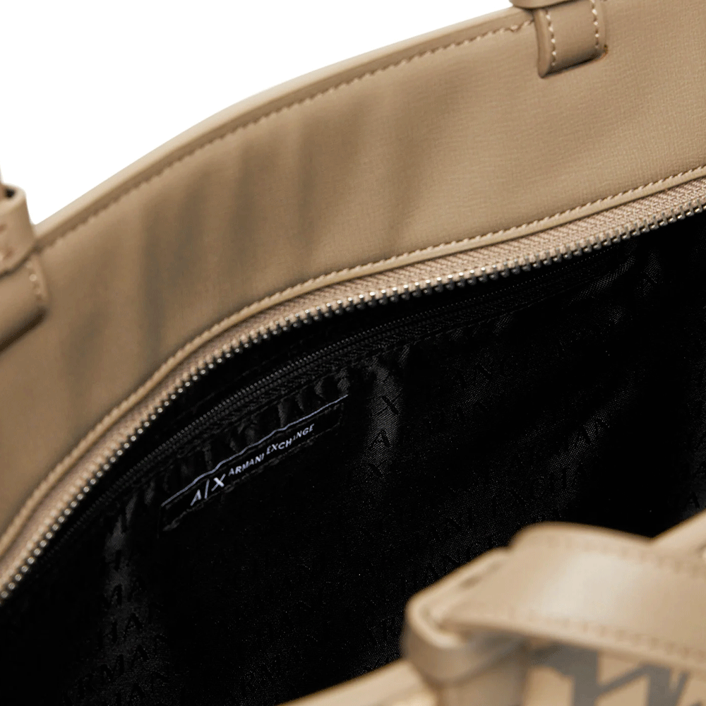 Women's Shoulder Shopper Bag ARMANI EXCHANGE in Sand and Brown Bass