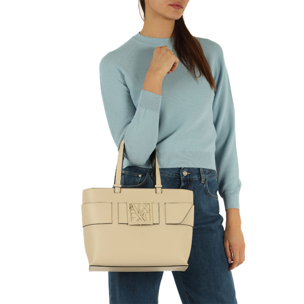 Borsa Donna Shopping a Spalla ARMANI EXCHANGE Colore Pisco