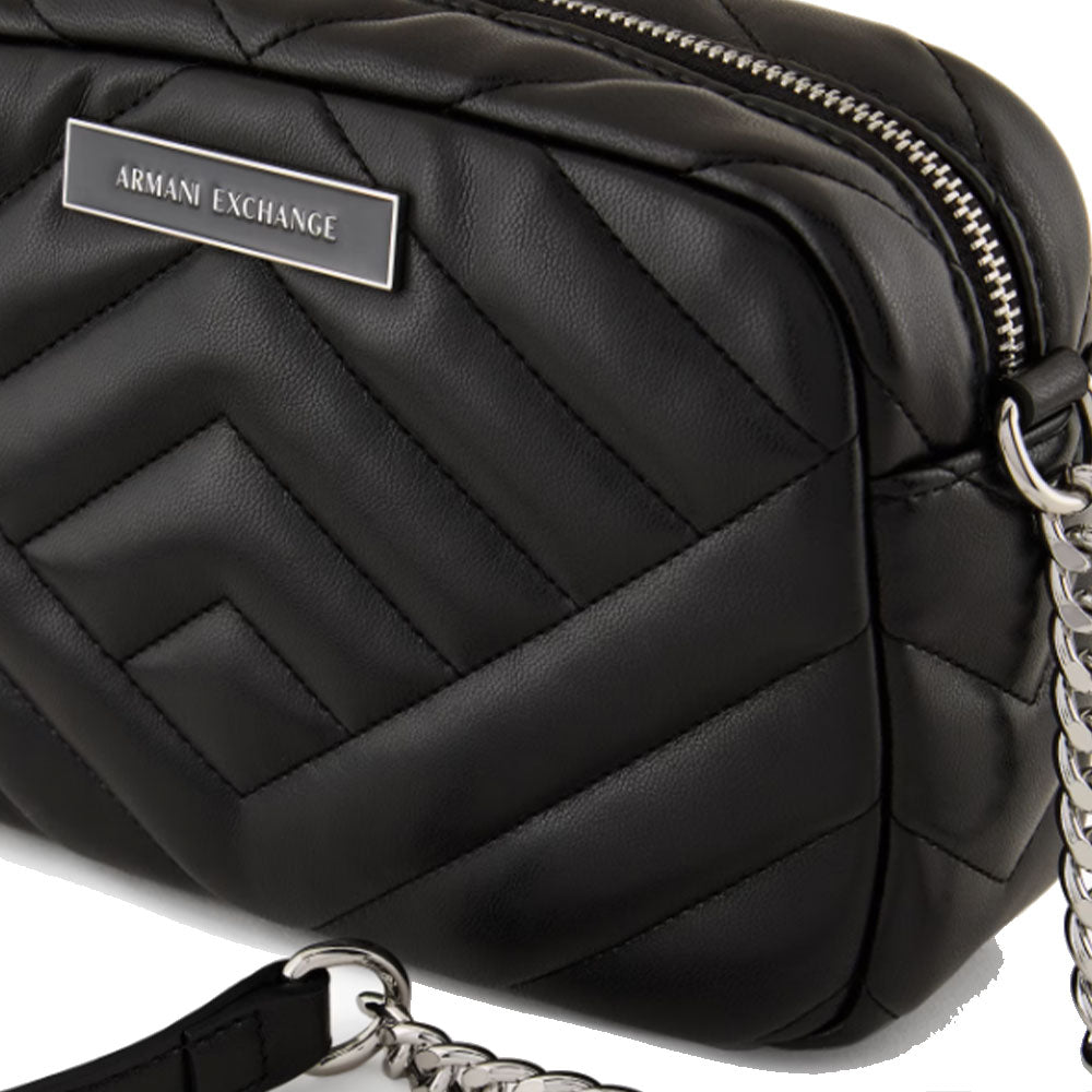 Borsa Donna a Tracolla Chiusa con Zip ARMANI EXCHANGE Colore Nero