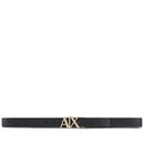 Cintura Uomo in Pelle ARMANI EXCHANGE Reversibile Colore Black - Blue Navy con Fibbia Logata Oro
