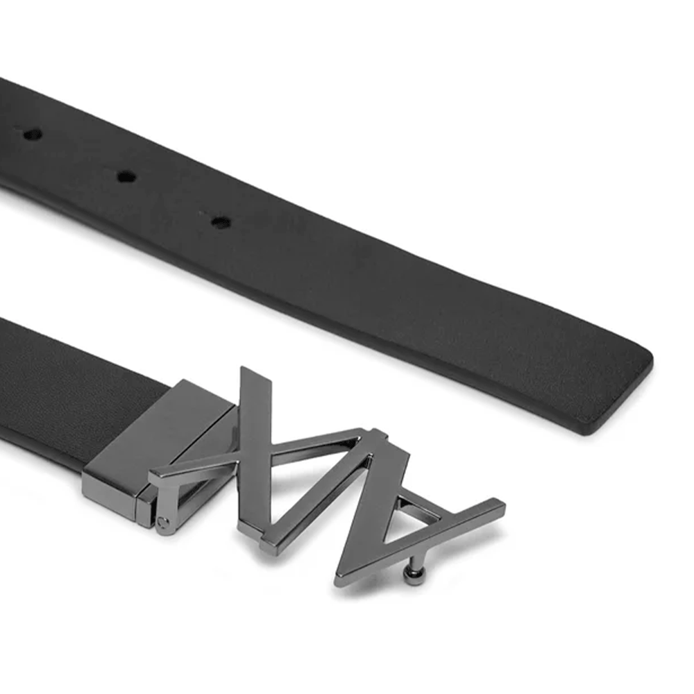 Cintura Uomo in Pelle ARMANI EXCHANGE Reversibile Colore Black - Phantom con Fibbia Logata