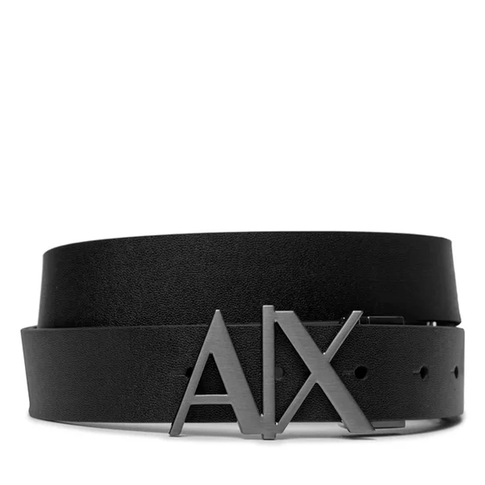 Cintura Uomo in Pelle ARMANI EXCHANGE Reversibile Colore Black - Phantom con Fibbia Logata