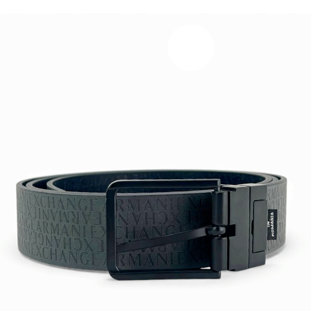 Cintura Uomo ARMANI EXCHANGE in Pelle Logata Colore Deep Navy - Sage