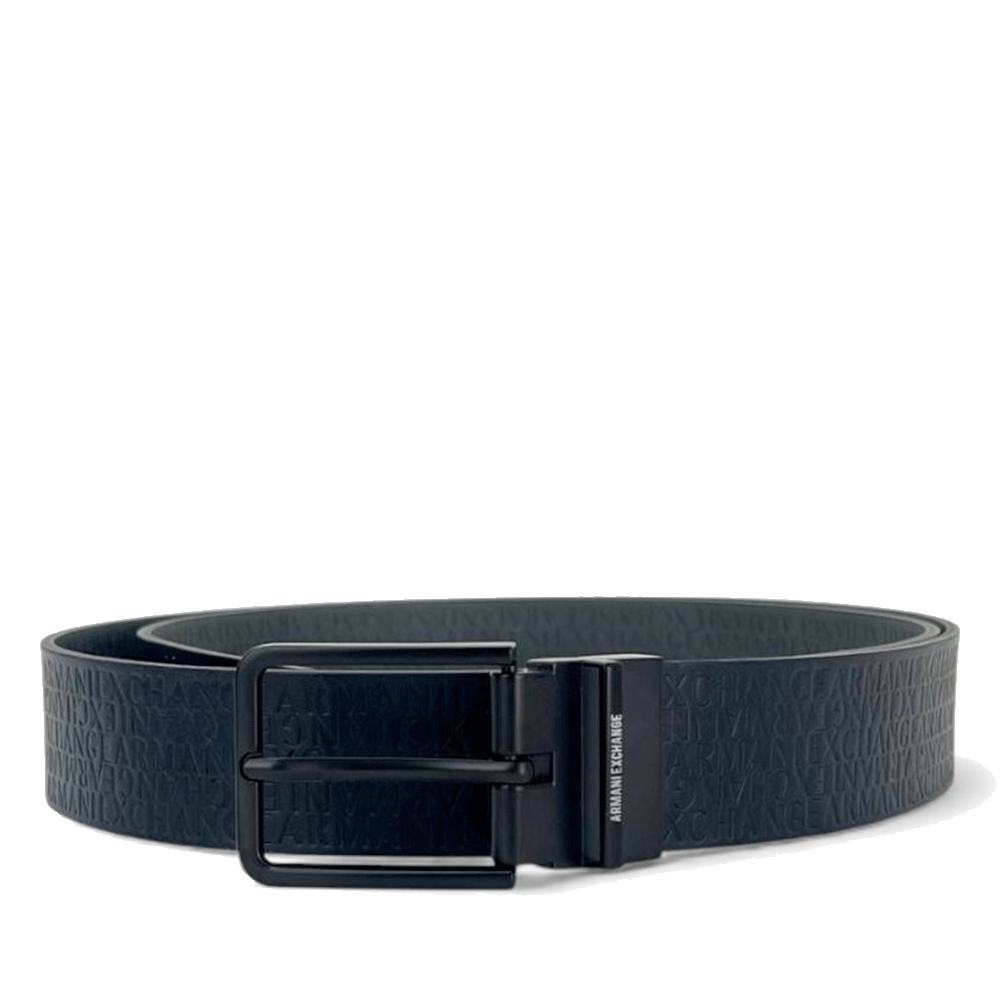 Cintura Uomo ARMANI EXCHANGE in Pelle Logata Colore Deep Navy - Sage