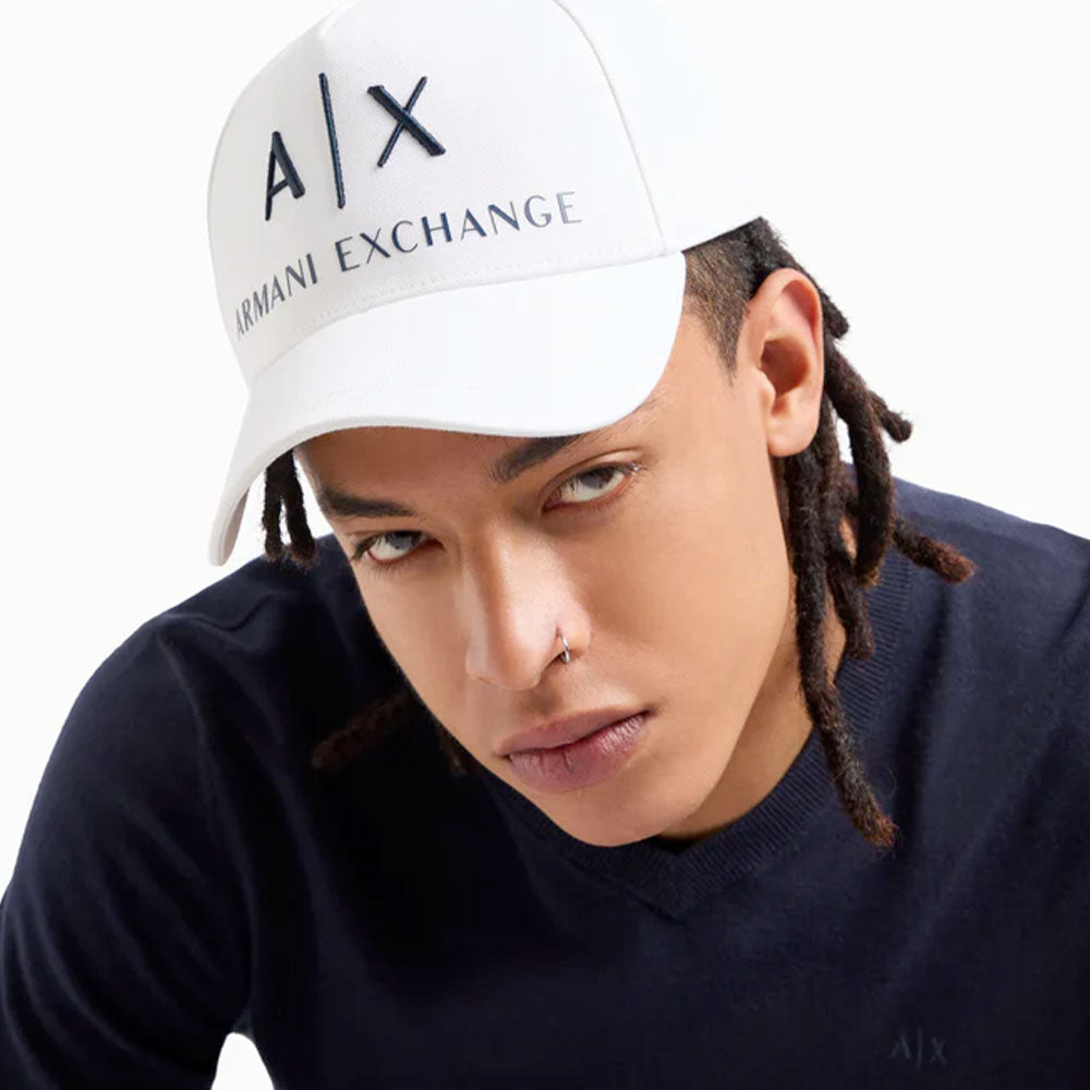 Cappello da Baseball ARMANI EXCHANGE Colore Bianco - Blu Navy