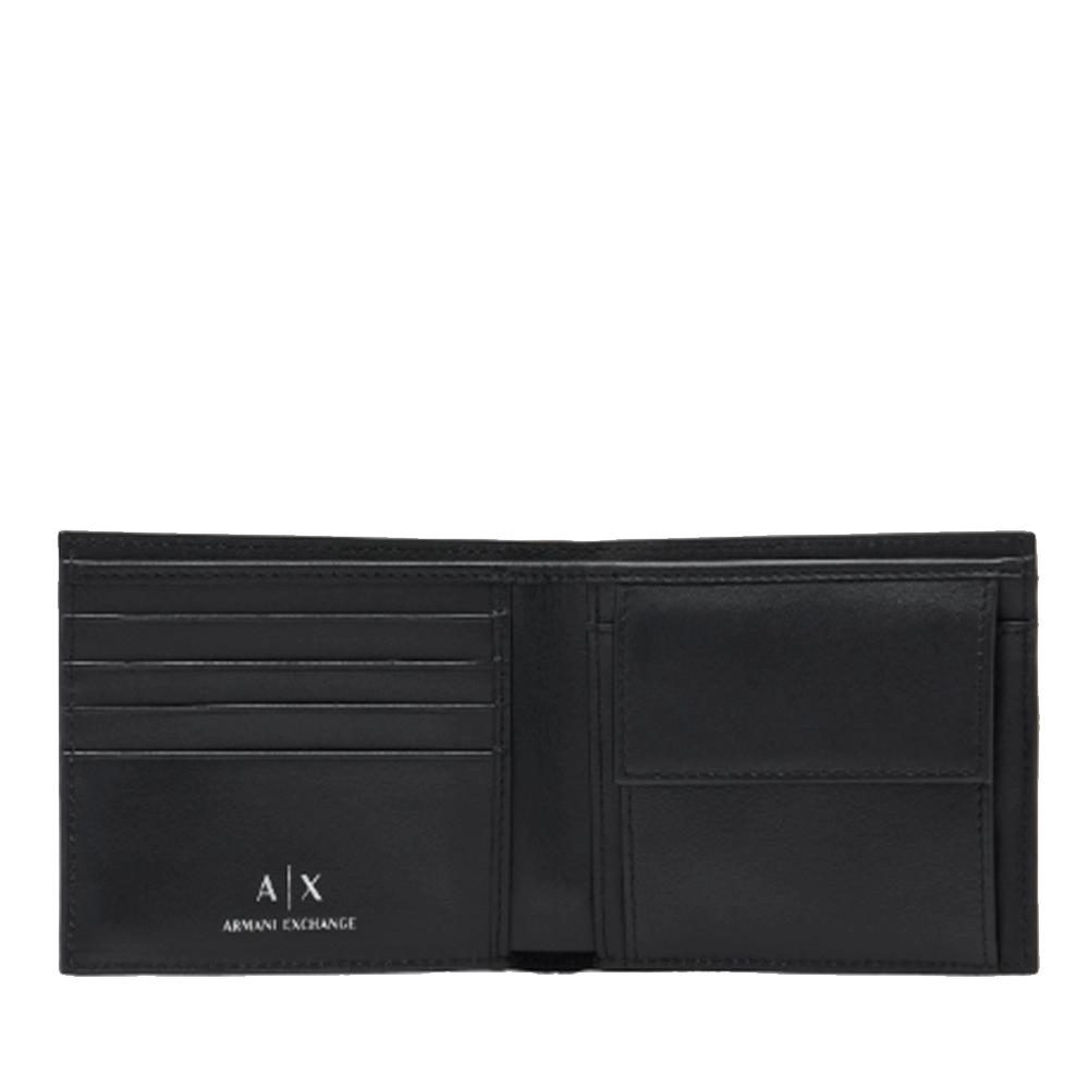 Portafoglio con Portamonete ARMANI EXCHANGE in Pelle Nera Linea Elba