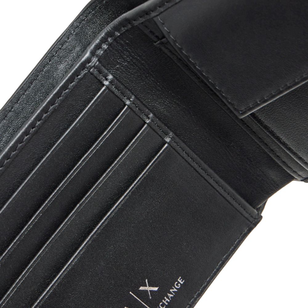 Portafoglio con Portamonete ARMANI EXCHANGE in Pelle Nera Linea Elba