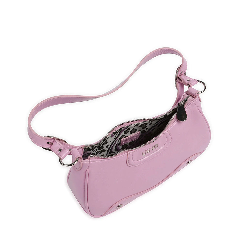 Borsa Donna Hobo Lucida LIU JO Silk Rosa Lavanda