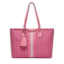 LIU JO Einkaufstasche aus Stoff mit Jacquard-Logo in Lady Pink