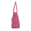 LIU JO Einkaufstasche aus Stoff mit Jacquard-Logo in Lady Pink