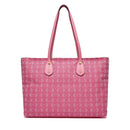 LIU JO Einkaufstasche aus Stoff mit Jacquard-Logo in Lady Pink