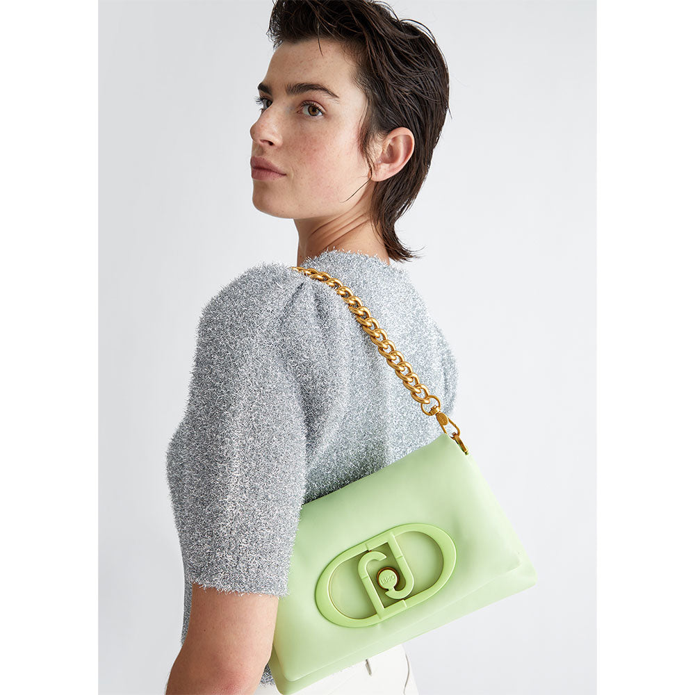 Borsa Donna a Spalla e Tracolla LIU JO linea La Puffy Verde Clorofilla