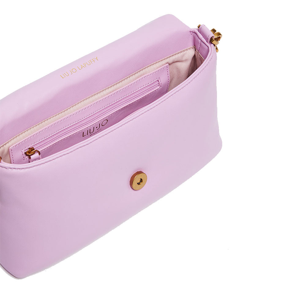 Borsa Donna a Spalla e Tracolla LIU JO linea La Puffy colore Rosa Lavanda