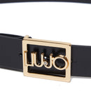 LIU JO Damengürtel H 3,5 cm aus schwarzem Leder