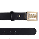 LIU JO Damengürtel H 3,5 cm aus schwarzem Leder