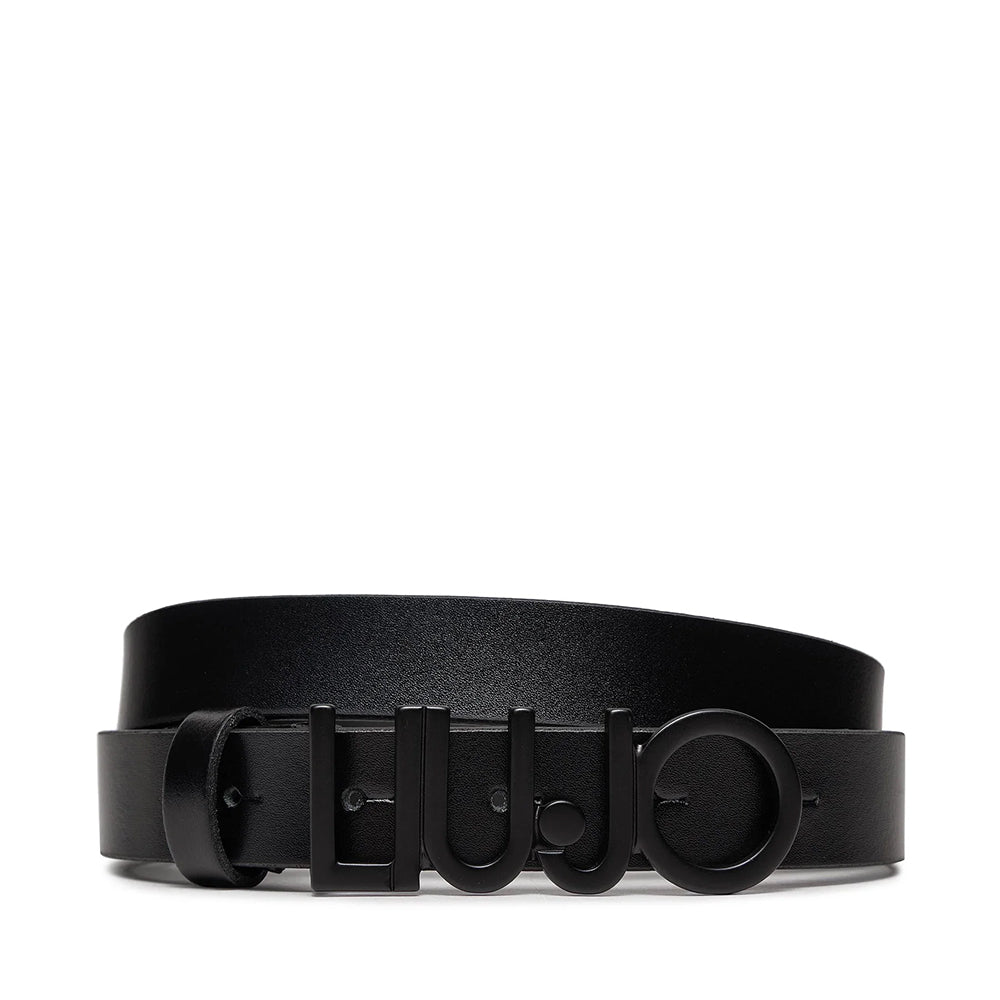 LIU JO Damengürtel H 2,5 cm aus schwarzem Leder