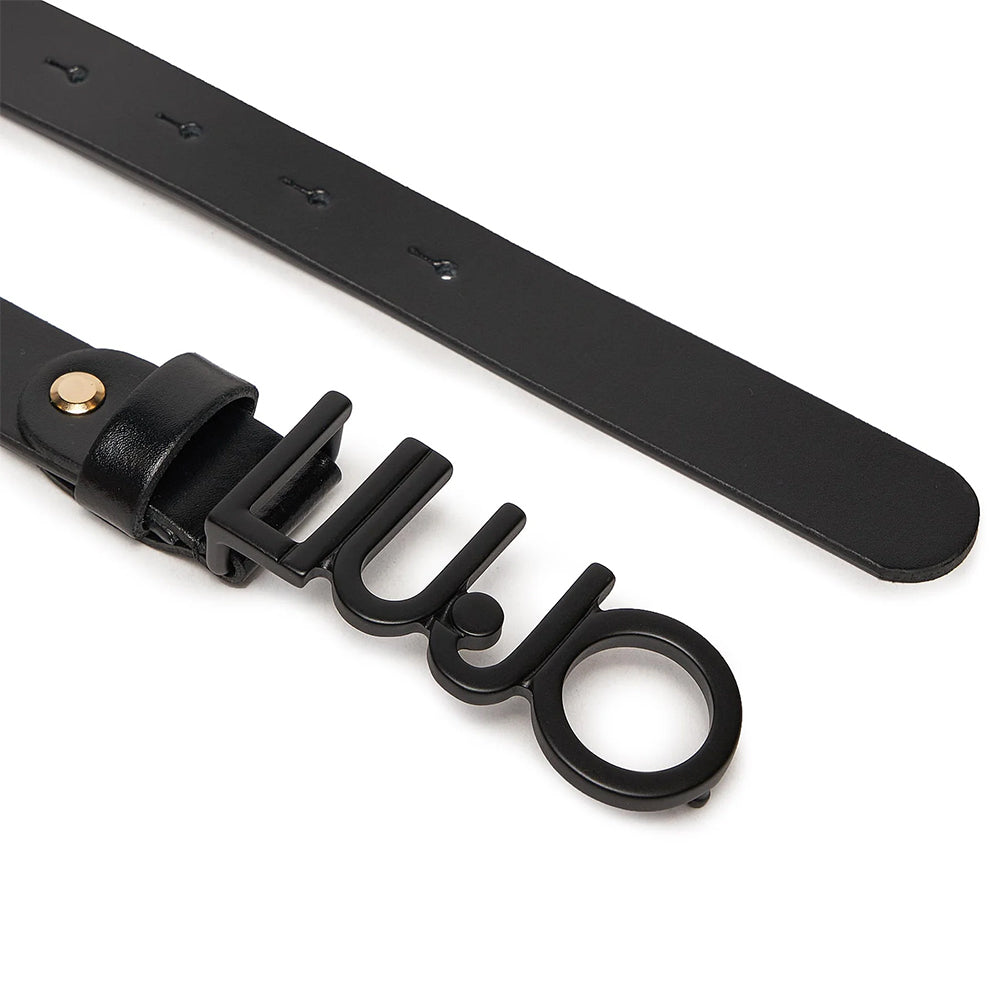 LIU JO Damengürtel H 2,5 cm aus schwarzem Leder