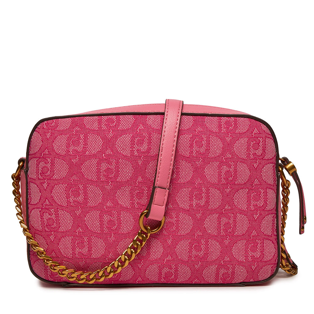 LIU JO Umhängetasche aus Stoff mit Jacquard-Logo in Lady Pink