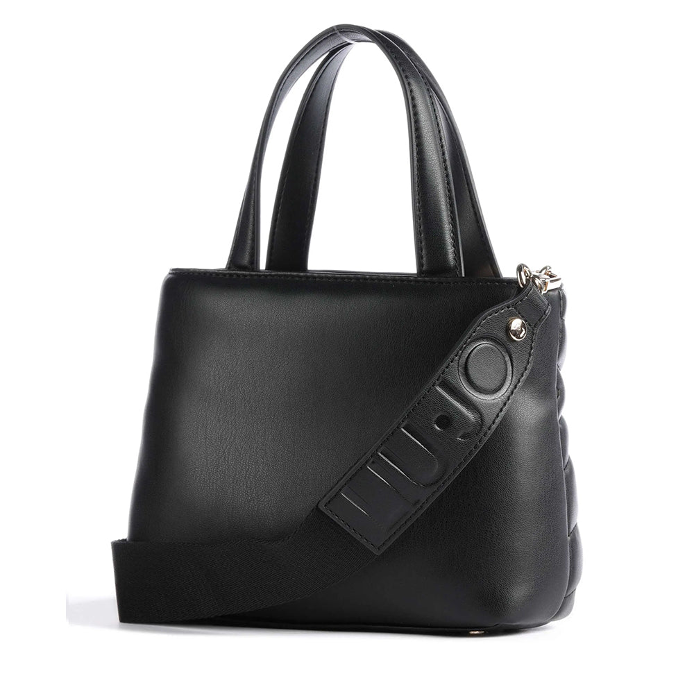 LIU JO Better Black Quilted Damenhandtasche mit Anhänger