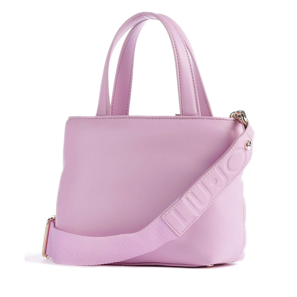 LIU JO Better Lavender Pink Quilted Damenhandtasche mit Anhänger