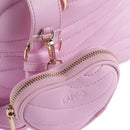 LIU JO Better Lavender Pink Quilted Damenhandtasche mit Anhänger