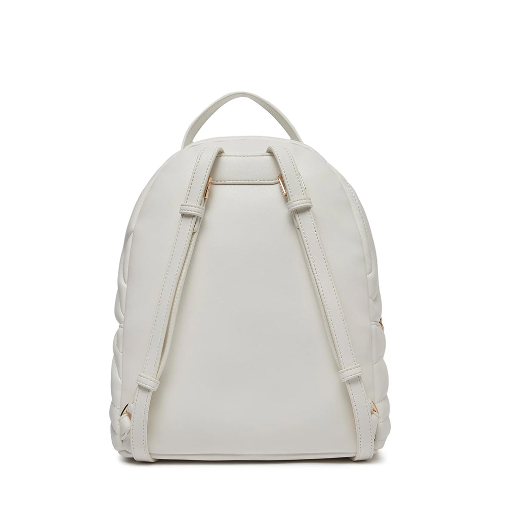 LIU JO Better Damen-Rucksack, gesteppt, cremefarben, mit Charme