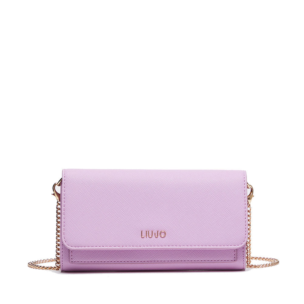 LIU JO Better Damen-Clutch mit Schultergurt, rosa und lavendelfarben