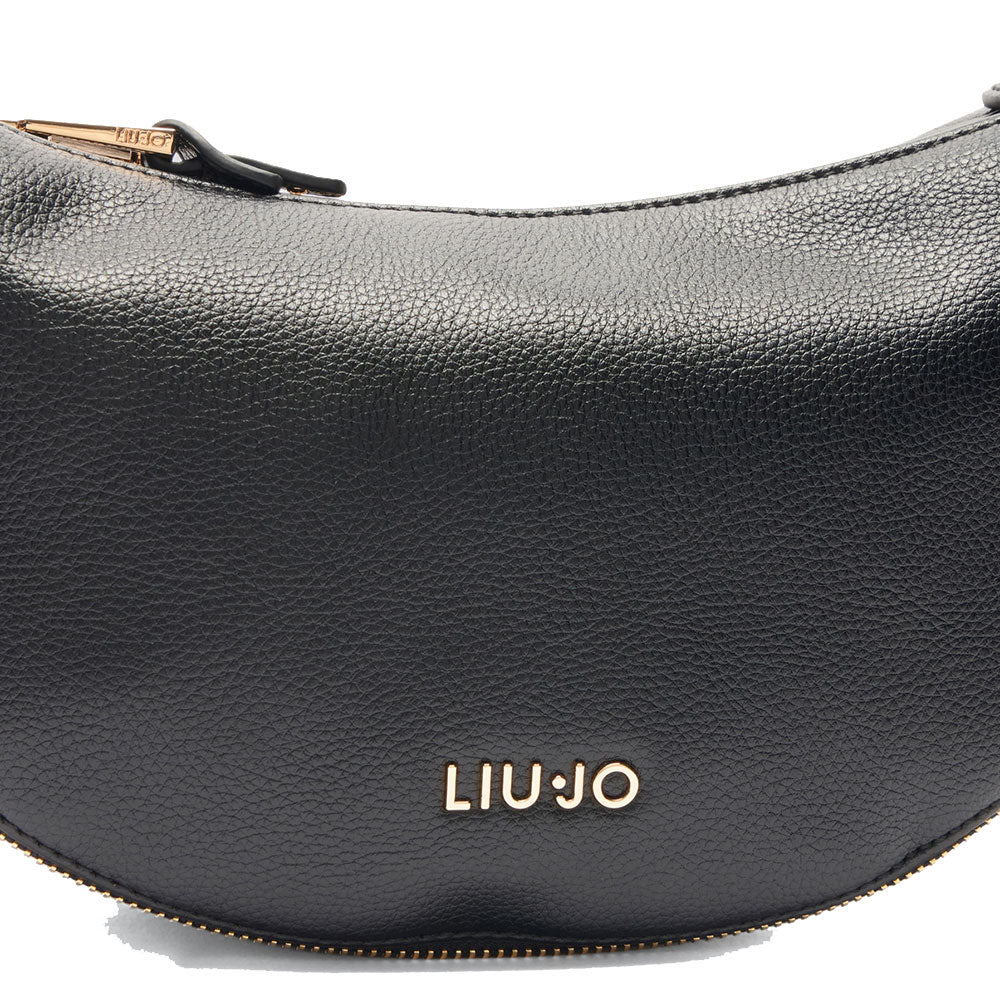 Hobo Bag Small con Tracolla LIU JO Better effetto Bottalato Nero