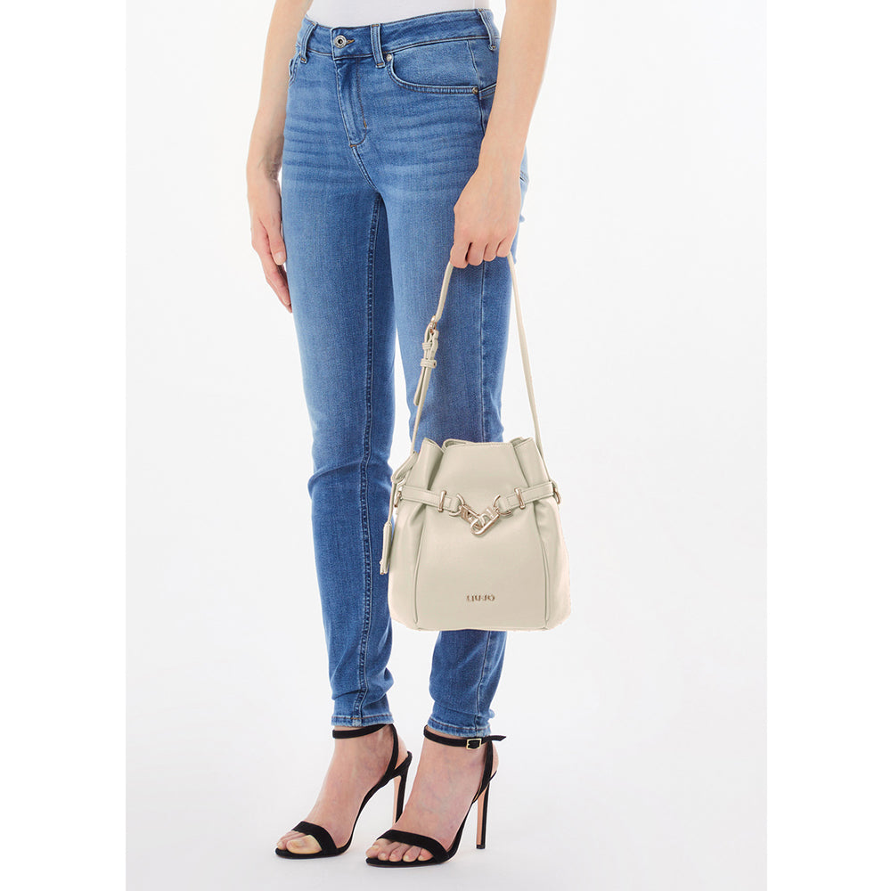 LIU JO Better Bucket Bag mit Schultergurt in Creme