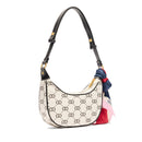 Hobo Bag mit LIU JO Better Schal in Creme mit Monogramm-Logo
