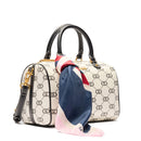 Mittlere LIU JO Better Bowling Bag in Cremefarbe mit Monogramm-Logo