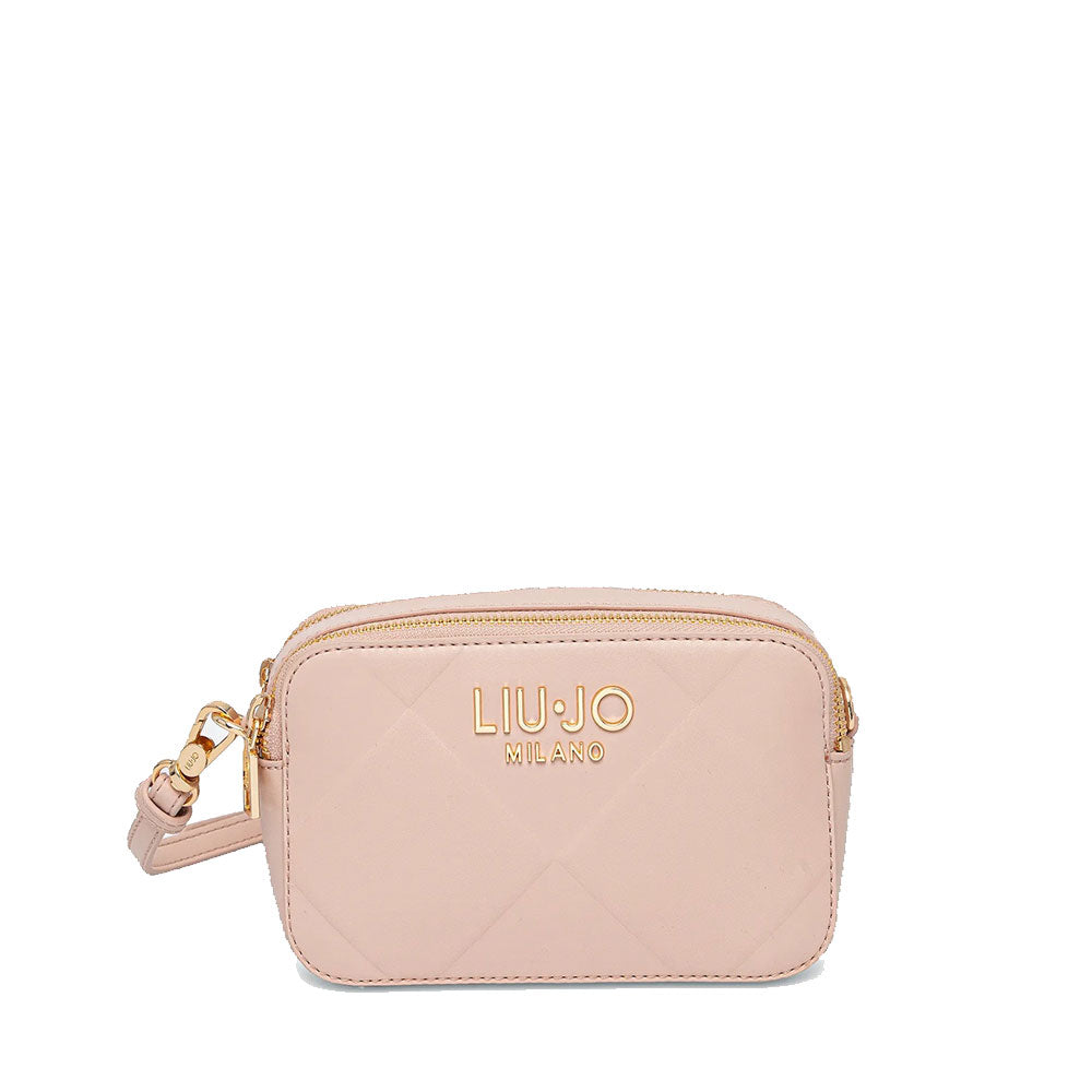 Borsa Donna a Tracolla LIU JO Better con Motivo a Rombi Rosa Cipria