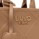 Borsa Donna a Mano Mini LIU JO Better con Motivo a Rombi color Cammello