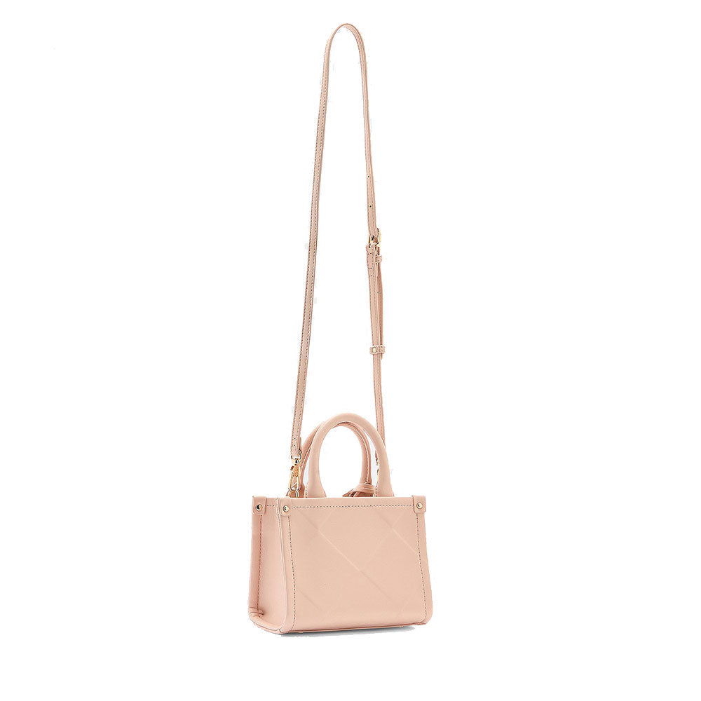 Borsa Donna a Mano Mini LIU JO Better con Motivo a Rombi Rosa Cipria