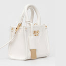 Borsa Donna a Mano Mini LIU JO Better con Motivo a Rombi Off White