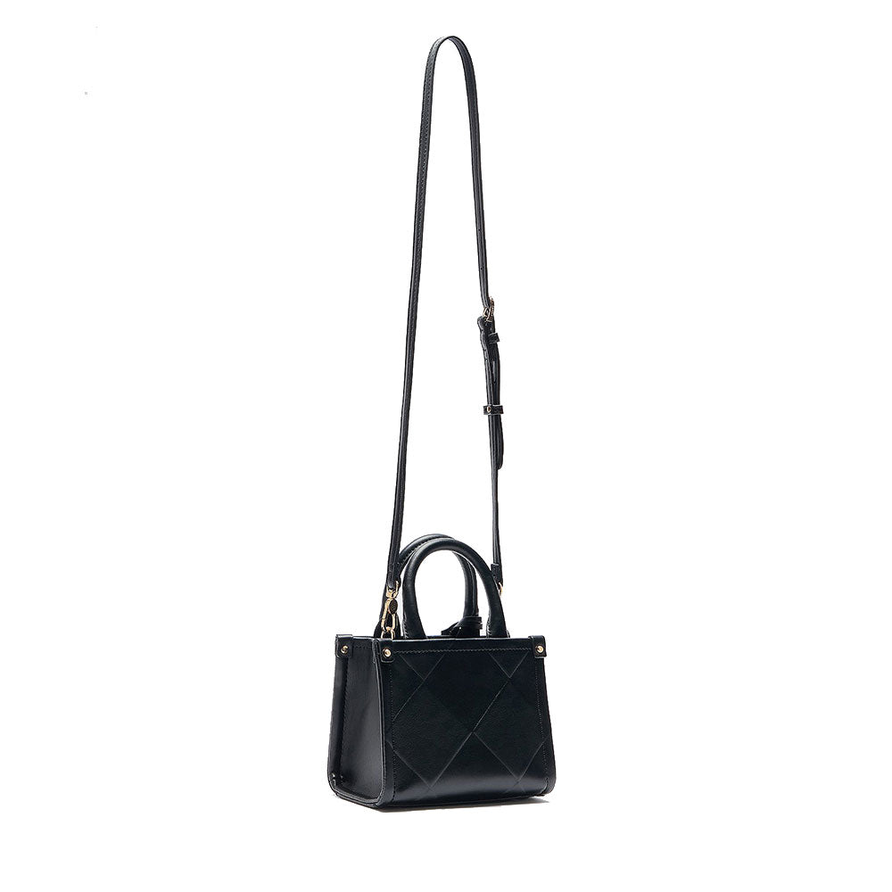 Borsa Donna a Mano Mini LIU JO Better con Motivo a Rombi Nero
