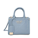 Borsa Donna a Mano Mini LIU JO Better con Motivo a Rombi Blue Denim