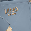 Borsa Donna a Mano Mini LIU JO Better con Motivo a Rombi Blue Denim