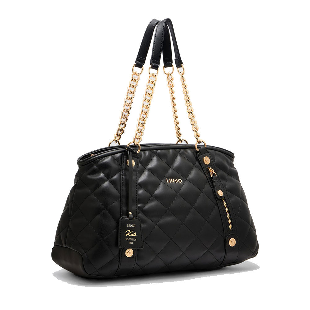 LIU JO Better Quilted Schwarze Umhängetasche für Damen