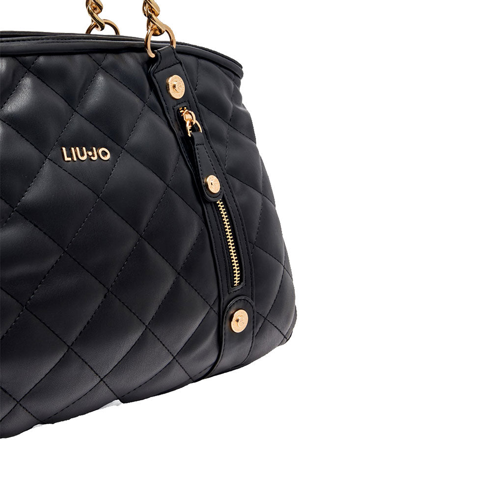LIU JO Better Quilted Schwarze Umhängetasche für Damen