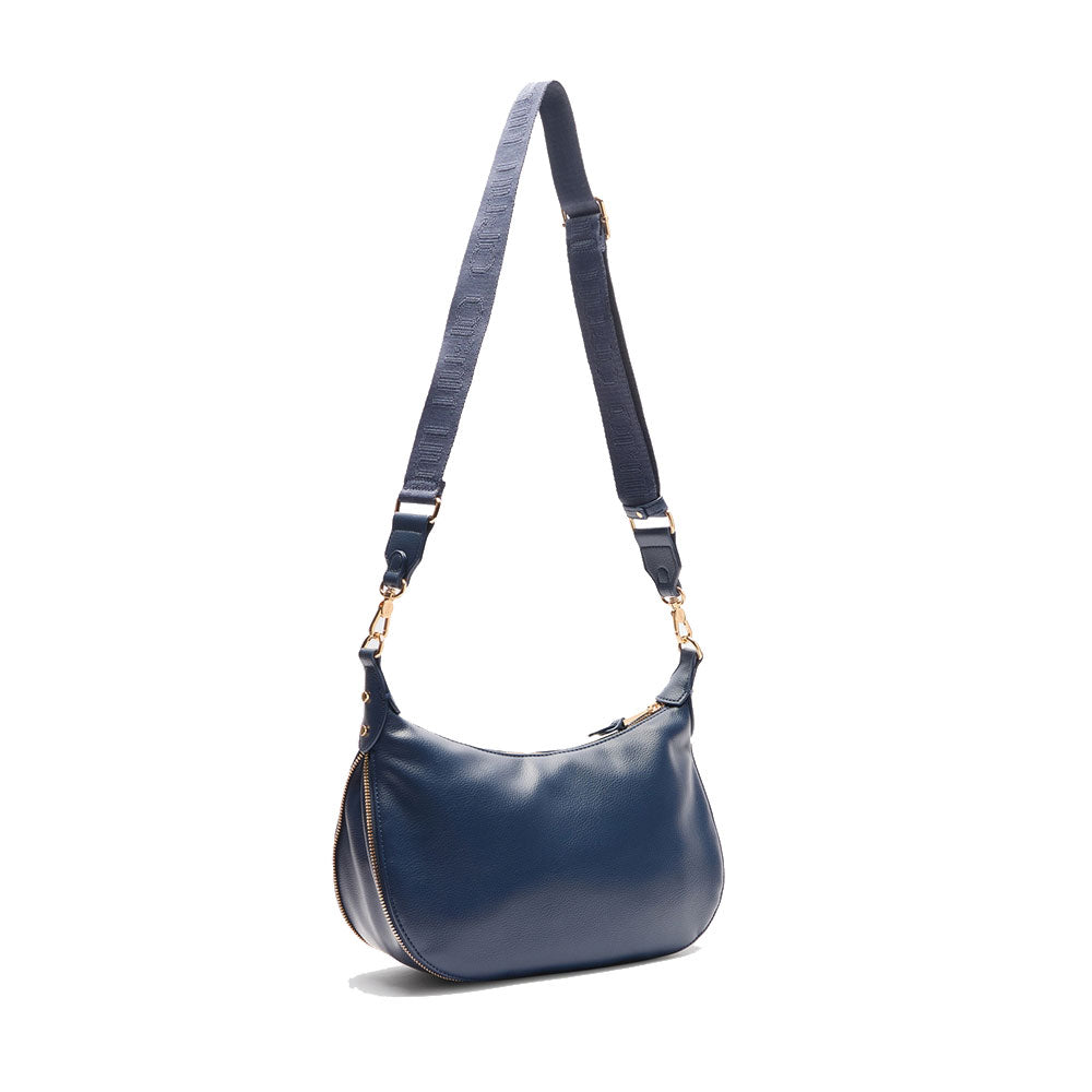 LIU JO Better Medium Hobo Bag mit Schultergurt in Trommeleffekt Blau